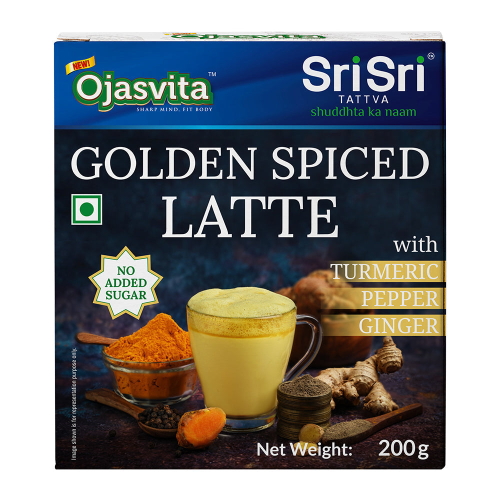 Ojasvita Golden Spiced Latte s kurkumom, paprom i đumbirom | Piće u prahu | 200 g