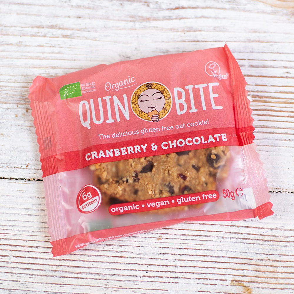 Quin Bite Bio kolačići od brusnice i čokolade