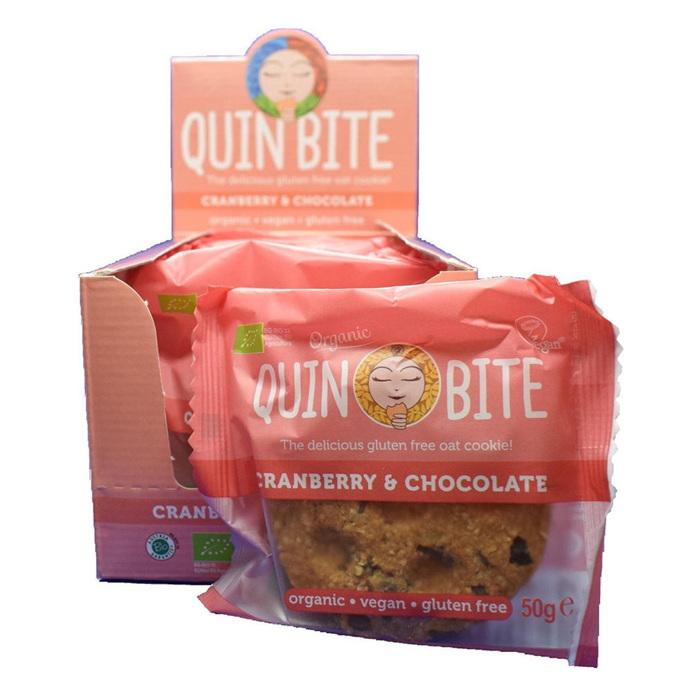 Quin Bite Bio kolačići od brusnice i čokolade